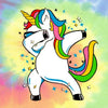 Sparkle Unicorn Heat Transfer on Tie Die Apparel