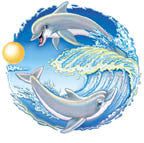 2 Dolphins In The Waves