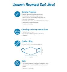Summer Face Masks, 4-Pack | Comfortable, Washable, & Reversible