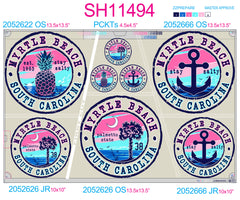 SH11494 - Pastel Beach Circular Sheet - Complete Set