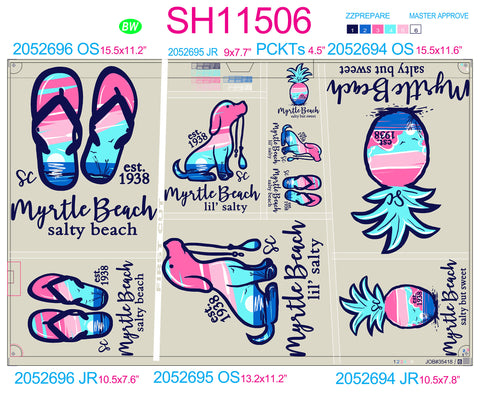 SH11506 - Pastel Beach Sheet - Complete Set