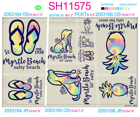 SH11575 - Tie-Dye Fill Coastal Sheet - Complete Set