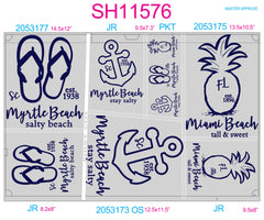 SH11576 - Coastal Tie Dye Sheet - Complete Set