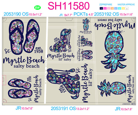 SH11580 - Coastal Paisley Sheet - Complete Set