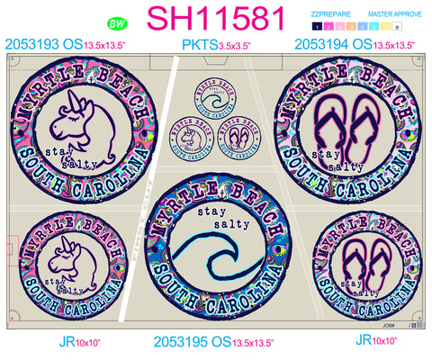 SH11581 - Coastal Paisley Circular Sheet - Complete Set